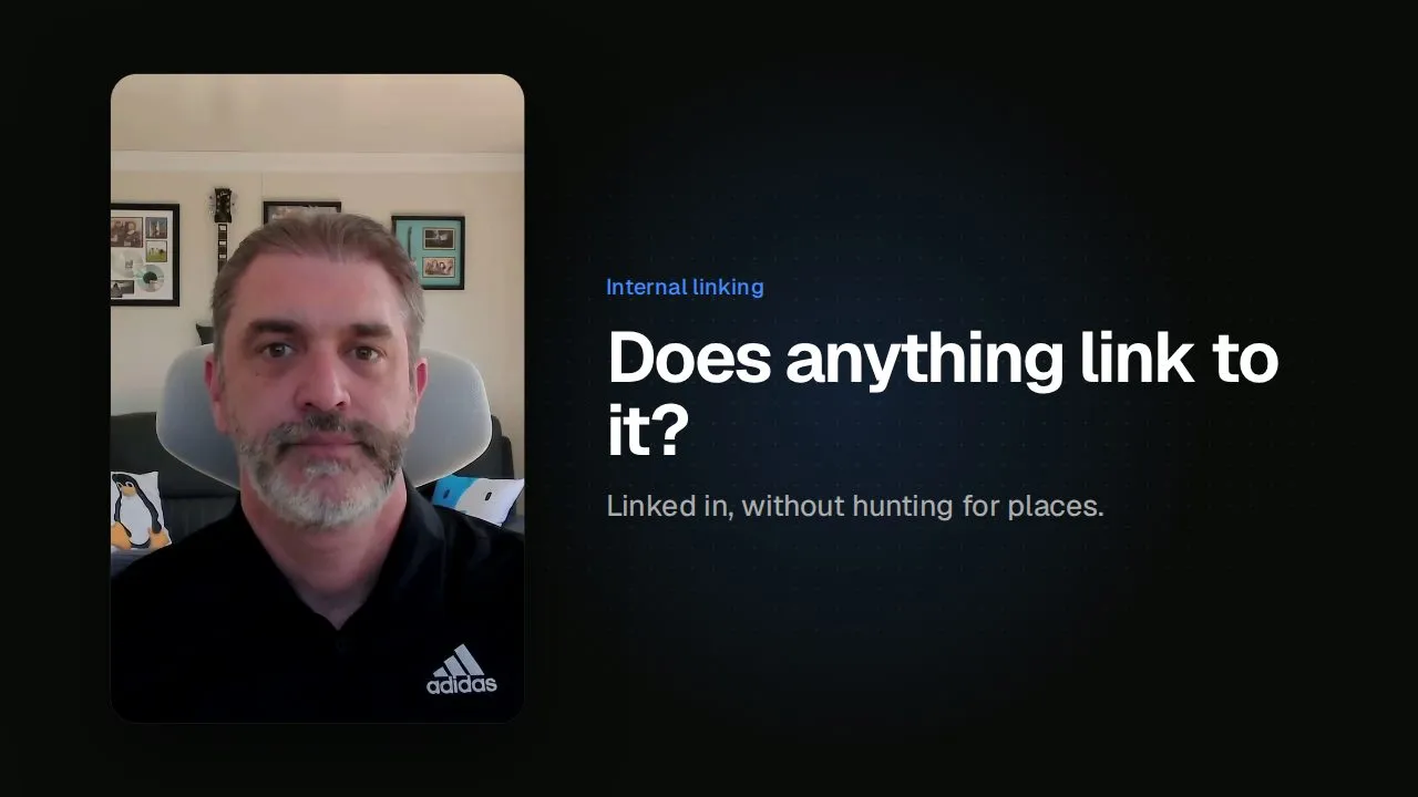 Internal linking walkthrough video
